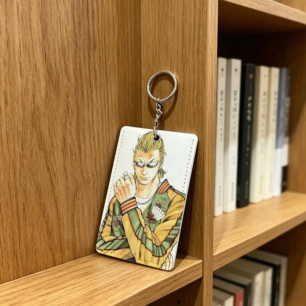 W-Worst C-Crows Zero Comics Card Holder Men And Womenn Universal Antirust Keychain Learther Access Drop Key Tag Ring image 4