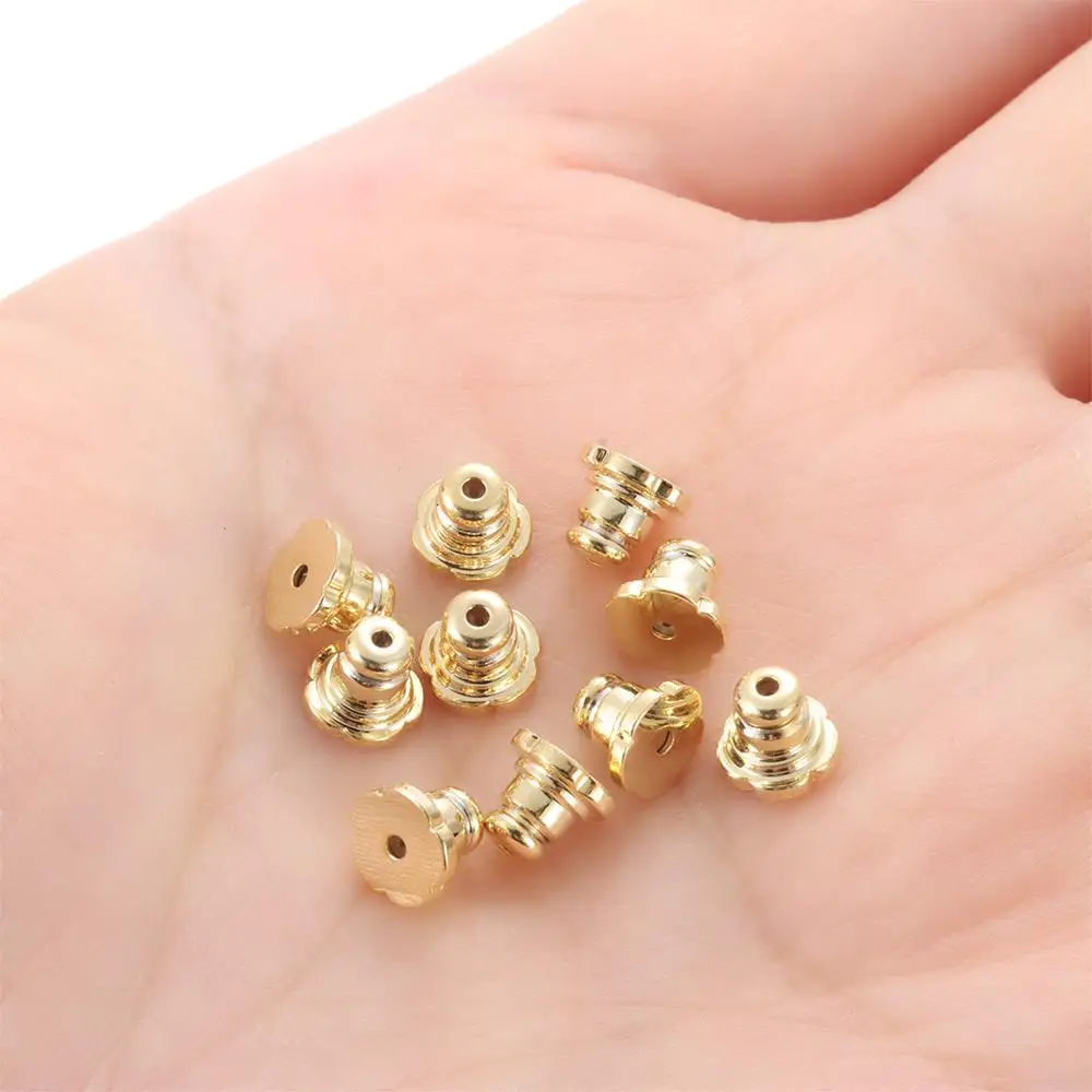 Piezas de repuesto para pendientes de cobre, accesorio para pendientes de oro y plata, 0,7x0,5 CM