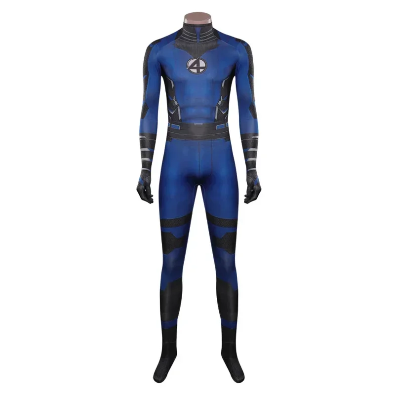 Reed Richards Cosplay Costume Jumpsuit Strange Fantastic Cos Fouring Mister Bodysuit Outfit Halloween Carnival For Adult Men Boy