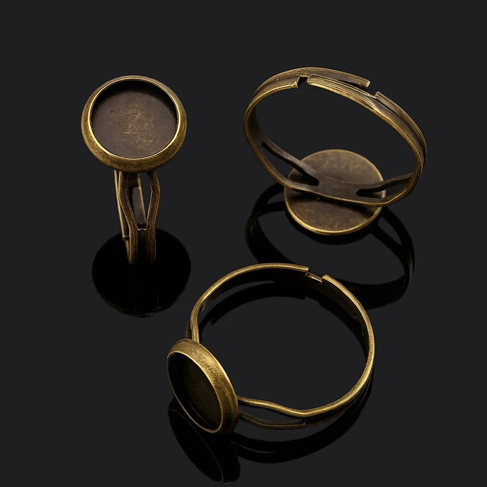 10pcs Adjustable Blank Ring Base for DIY Jewelry Making