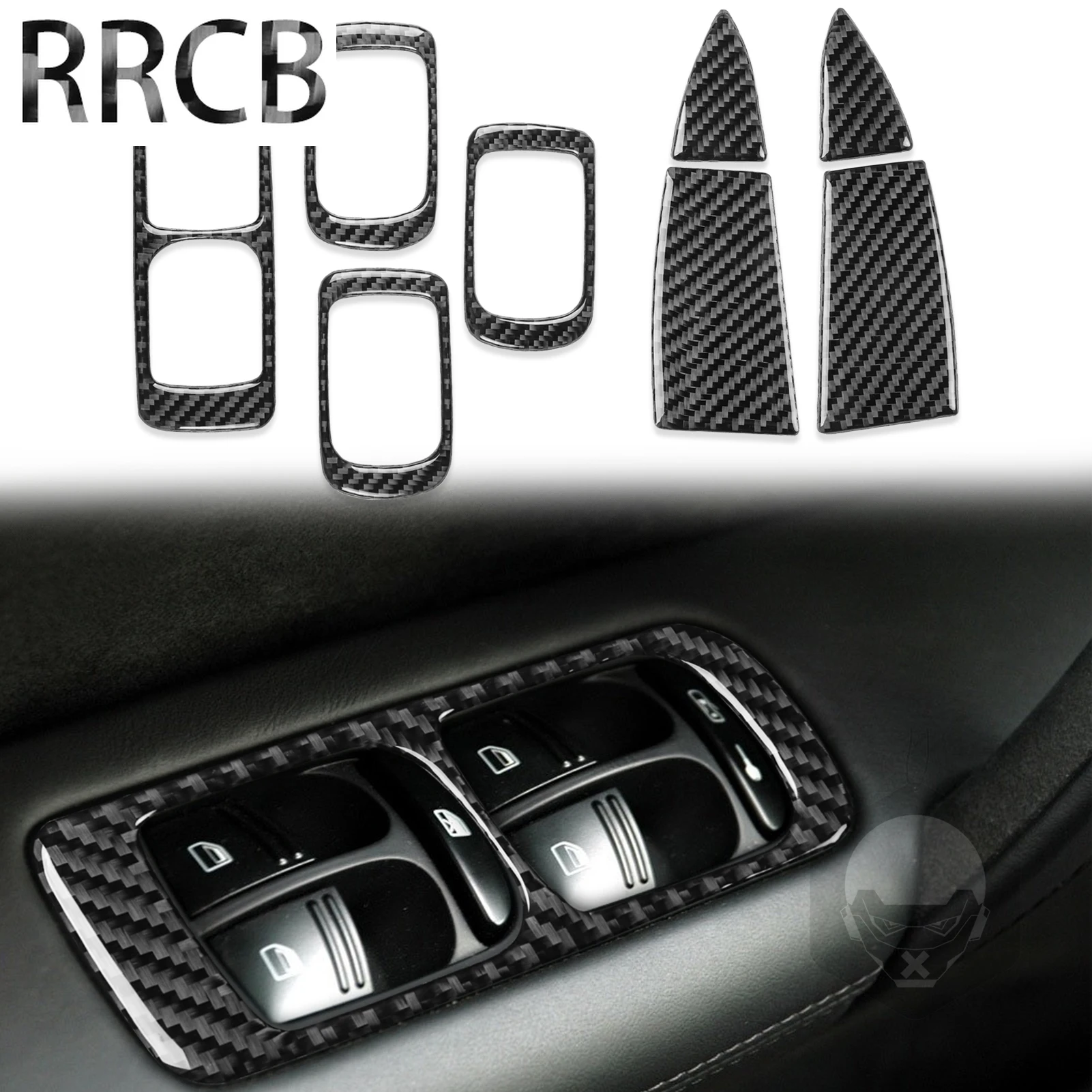 

For Porsche Cayenne S GTS Turbo 2003-2010 Carbon Fiber Window Lifting Ashtray Interior Car Accessories Cover Stickers Auto Trims