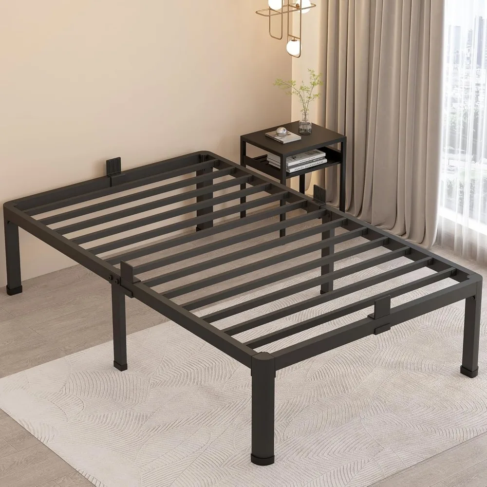 

MAF 18 Inch Heavy Duty Metal Twin Bed Frame with Round Corner Legs, Mattress Slide Protection, No Box Spring Required