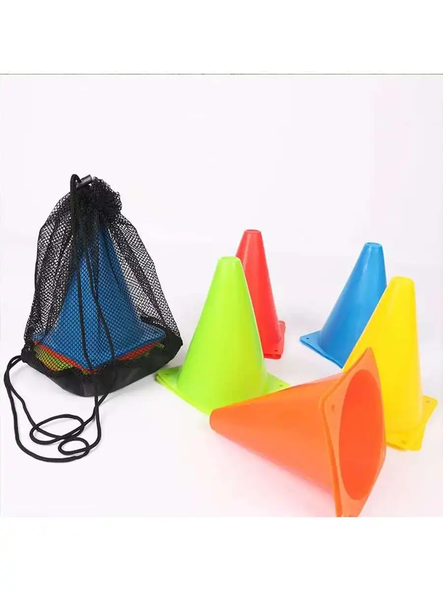 Training Equipment For Children's Basketball Including Obstacle Triangles, Cones, Horn-shaped Cones, Discs For Football, And Mar