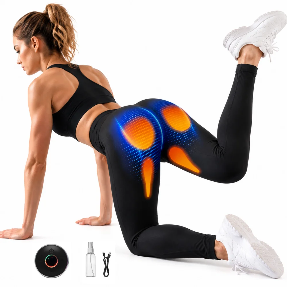 EMS Butt Lifting Leggings Dual Channel Muscle Stimulator Pants Glute Trainer for Hip Shaping Fitness Toning Workout Wear