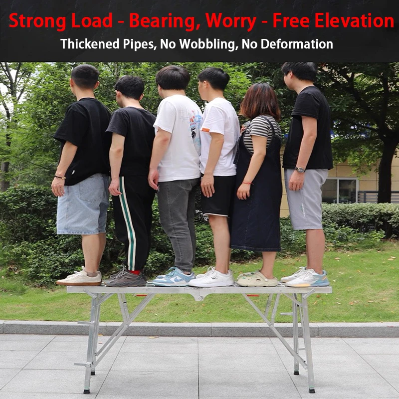 Telescopic Horse Stool Indoor Folding Lifting Thickened Multifunctional Scaffolding Engineering Ladder for Home Decoration