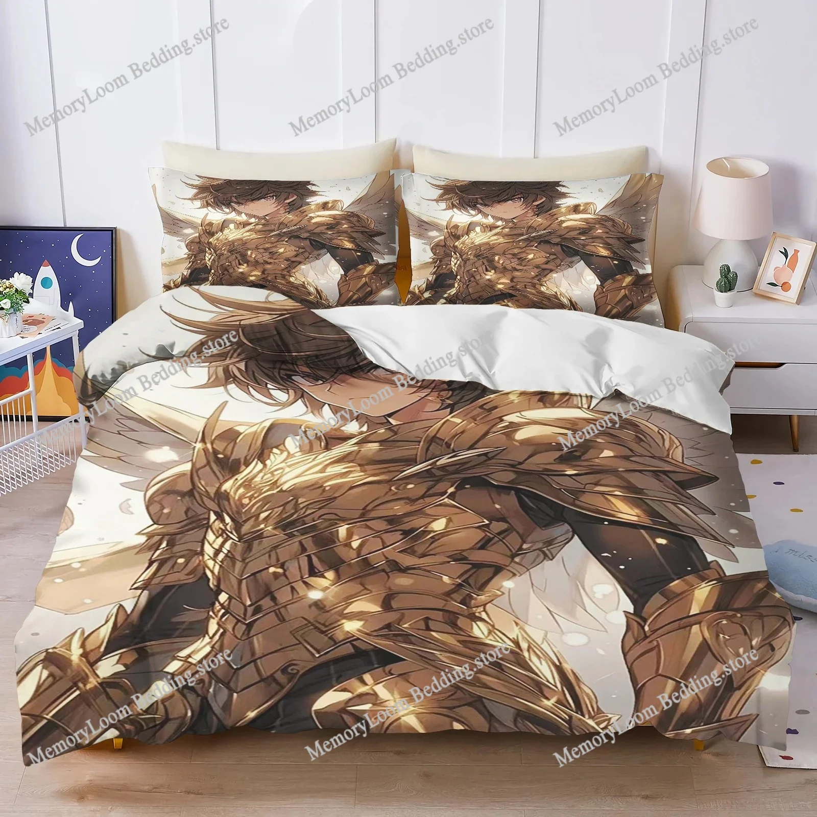 

3d Print Cartoon S-Saint Seiya Bedding Sets Comforter Quilt Bed Cover Duvet Cover Pillow Case Sets Bedroom Decoration
