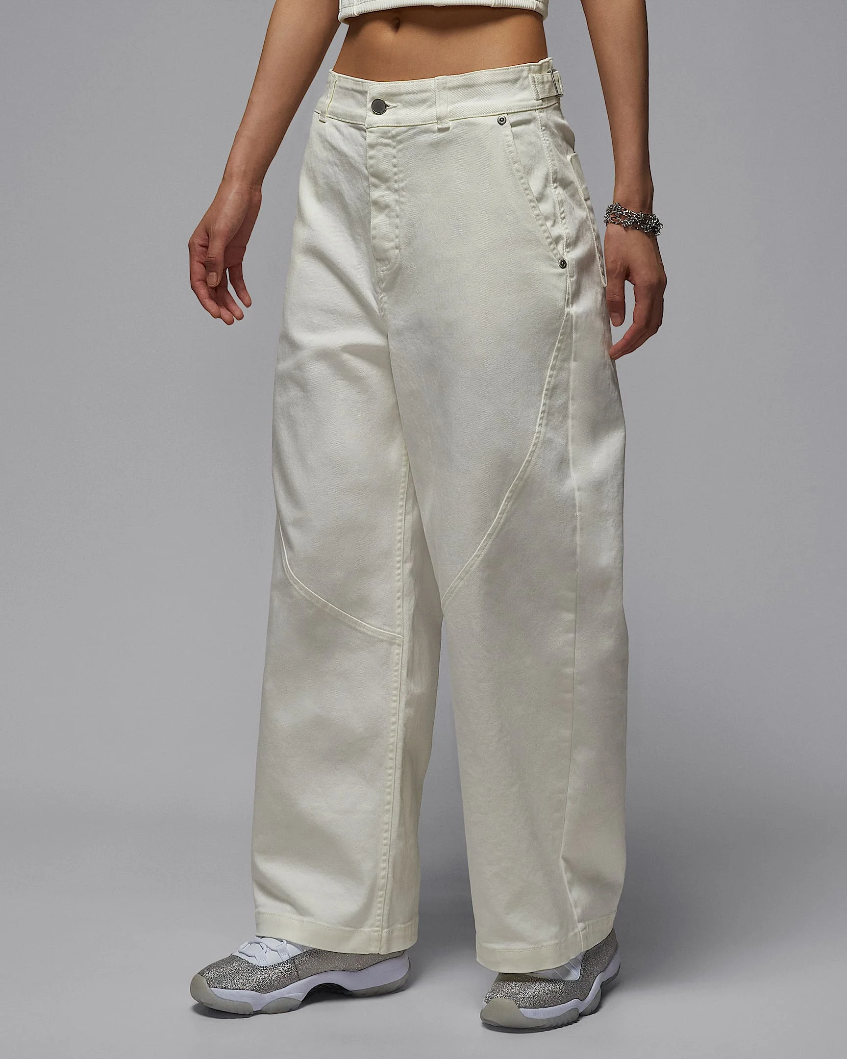 بنطال جوردان فلايت 91 للسيدات فضفاض وواسع الساق #1