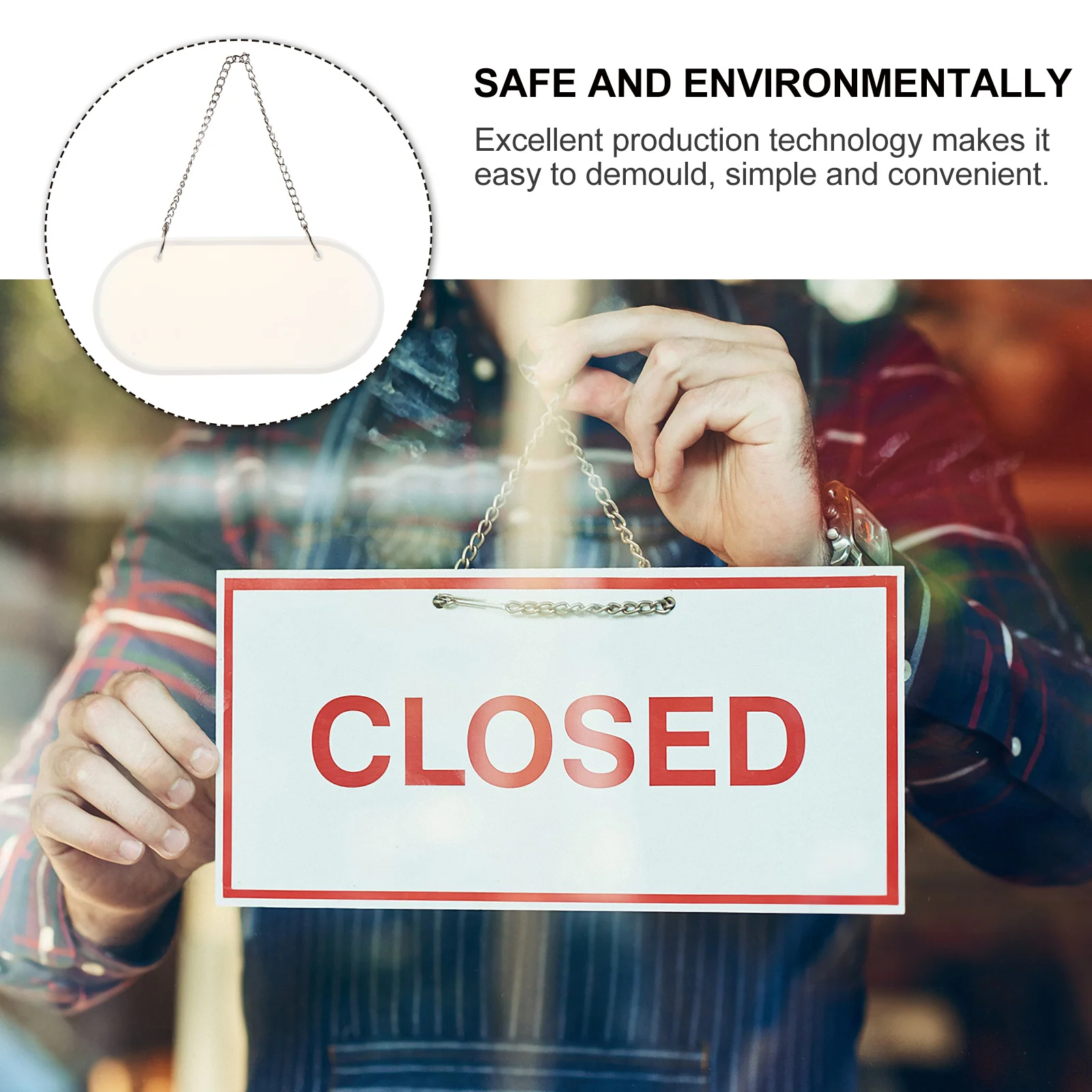 

1 set Oval Doorplate Casting Mold Chain Wall Hanging Diy Craft Tool Epoxy Resin Projects Silicone Mould Decorative Sign Making