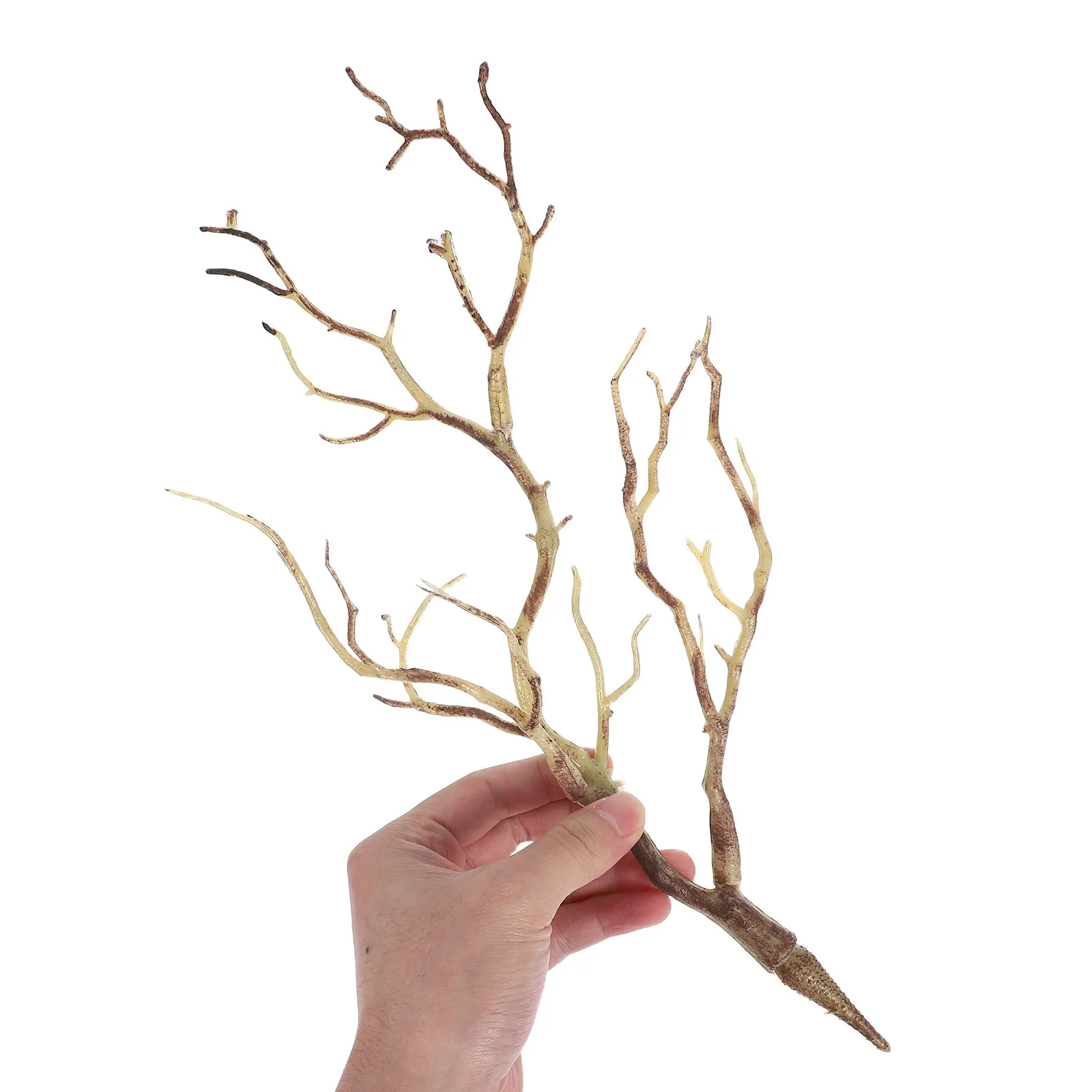

2pcs Realistic Pvc Antler Branch For Halloween Christmas Party Centerpiece Artificial Dried Twig Stems Fake Antler Plant Twigs