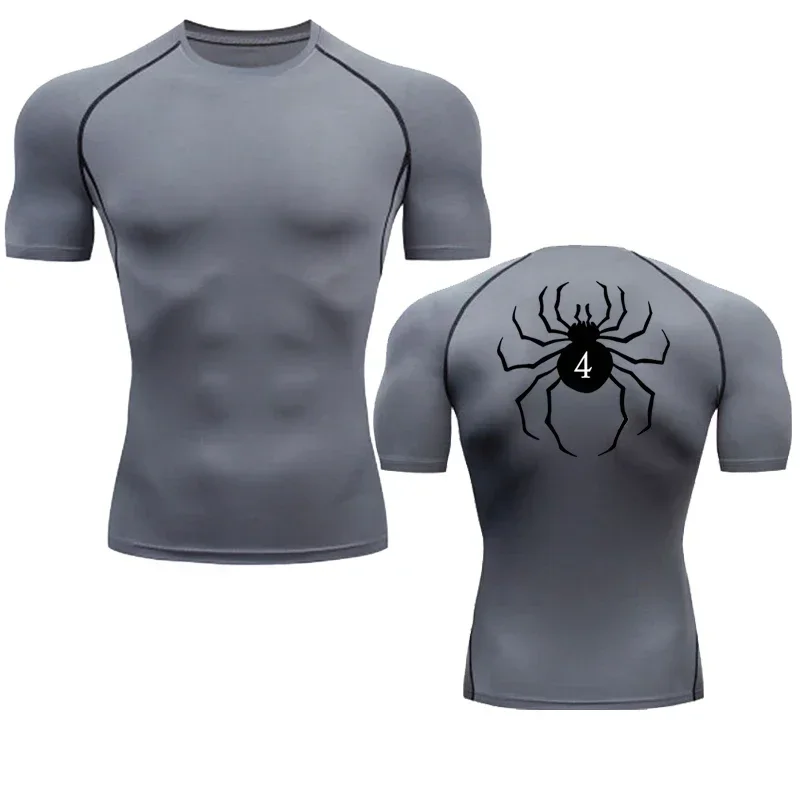 

Fitness Wear Running T-Shirt Men's Long Sleeve Compression Shirt Fitness Second Skin Quick Dry Sportswear Sport Top Short Sleeve