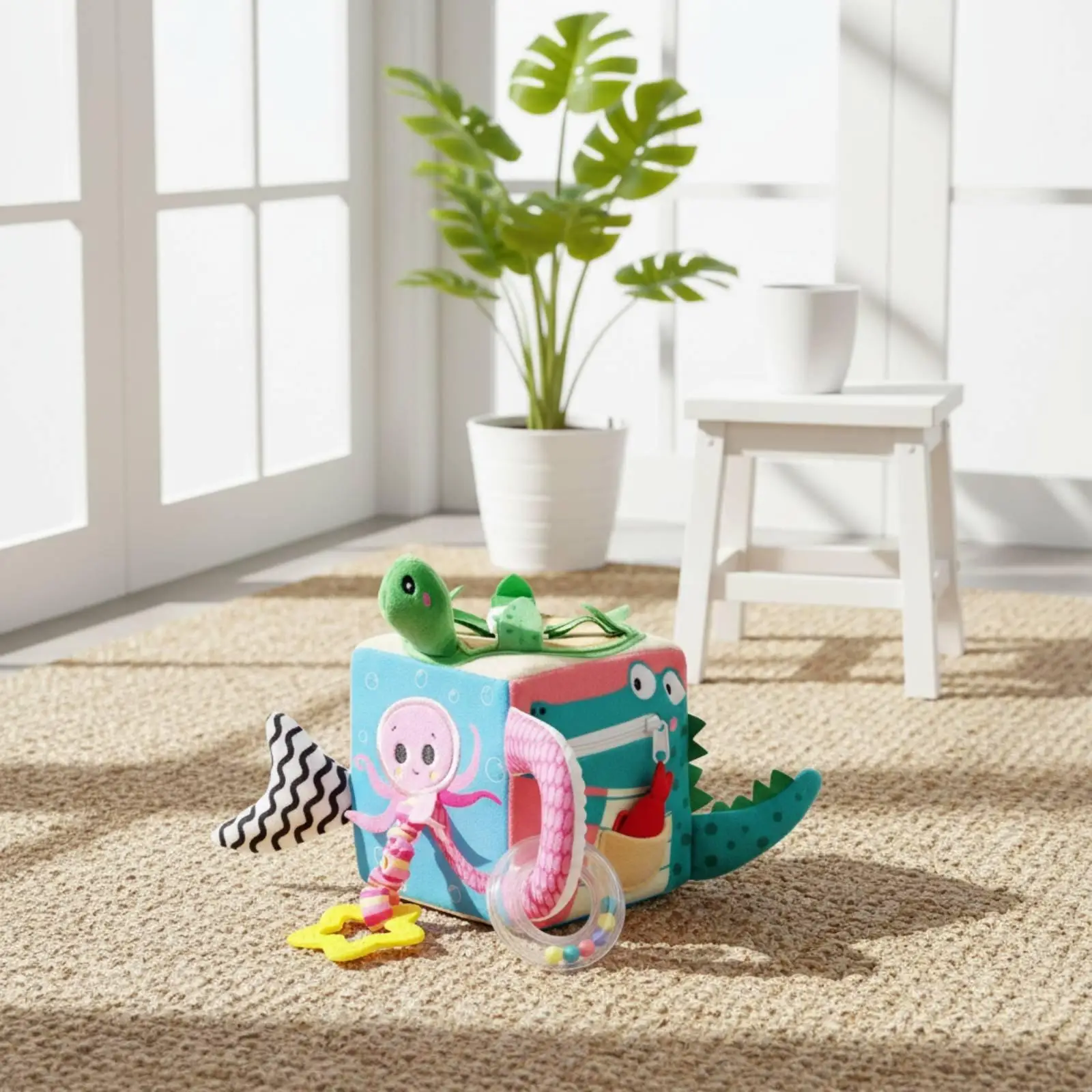 Learning Block Infant Body Play Toy Multifunctional Educational Cube for Toddlers Preschool Activities Accessories