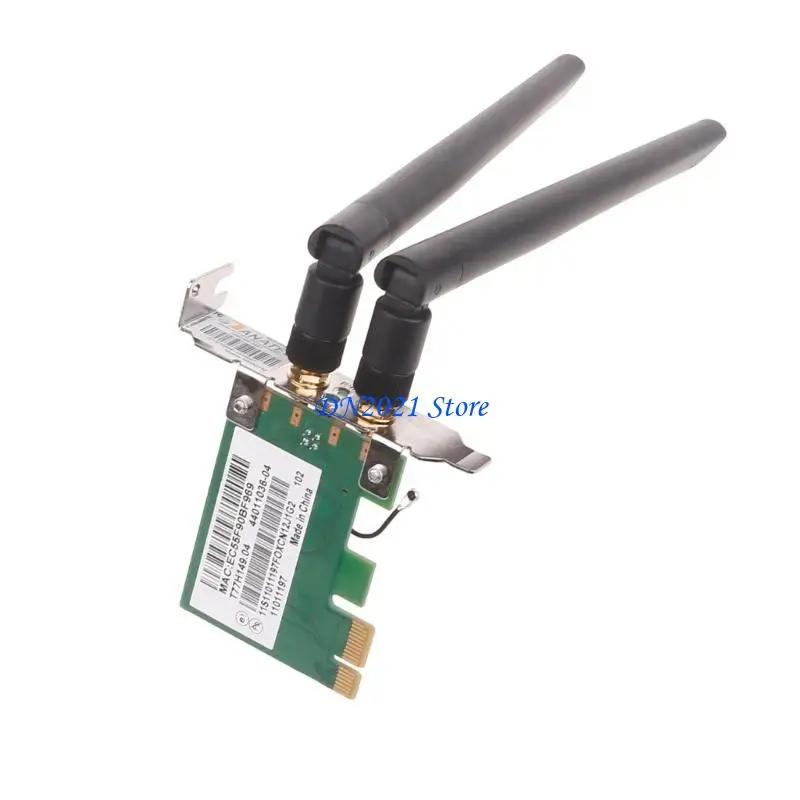 

F3KE Desktop Wireless Adapter Card Half Height Bracket and Antennas 2.4&5GHz 300Mbps PCIexpress PCIe WIFI Connector