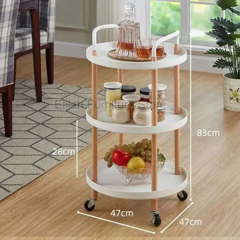 

Floor Shelves Carts Storage Carts Dining Carts Solid Wood Bedrooms Food Serving Cart Wheels Salon Furniture
