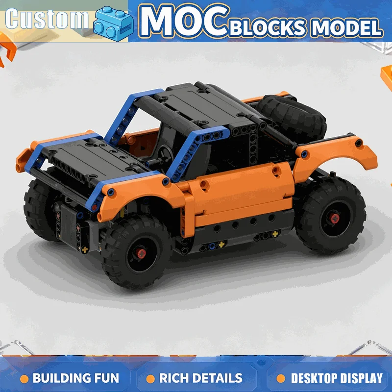 557PCS Mini Off Road Trophy Truck Building Blocks Rugged Racing Vehicle Model DIY Assembly Toy Creative Collection Display Gift