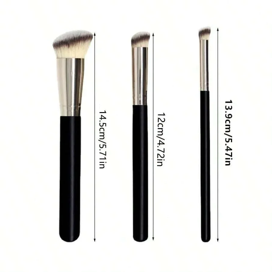 170/270 Face Cosmetic Brush Foundation Powder Makeup Brush Flat Top Concealer Powder Female Make Up Brushes Black Beauty Tool