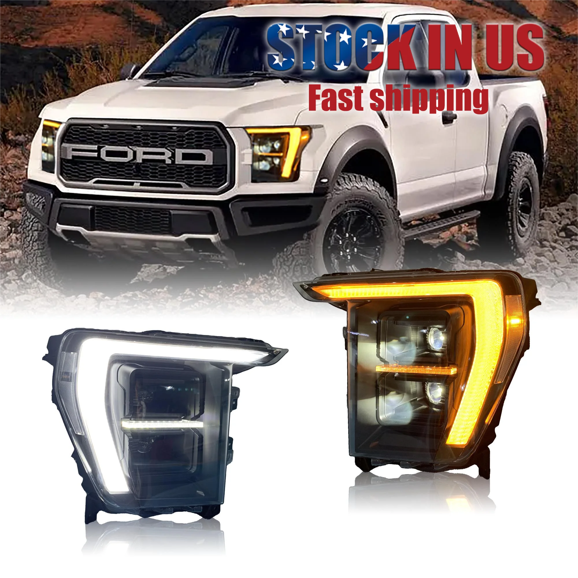 

Dkmotion автомобильная фара в сборе подходит для Ford F150 2021р.