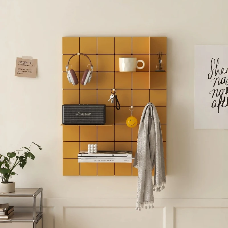 Creative Wall Pegboard Organizer DIY Combo Display Rack for Living Room Entryway Storage Shelf Dopamine Modular Storage Units
