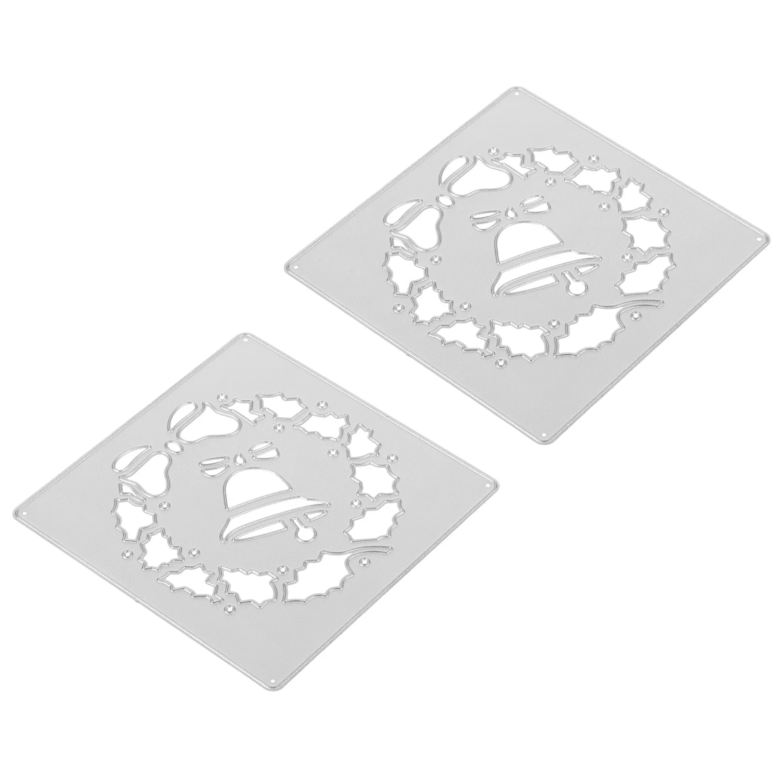 

2pcs Christmas Dies Bell Shape Reusable Metal Craft Cutting Mold For Diy Scrapbook Cards Decor Bell Pattern Xmas Cutting Dies