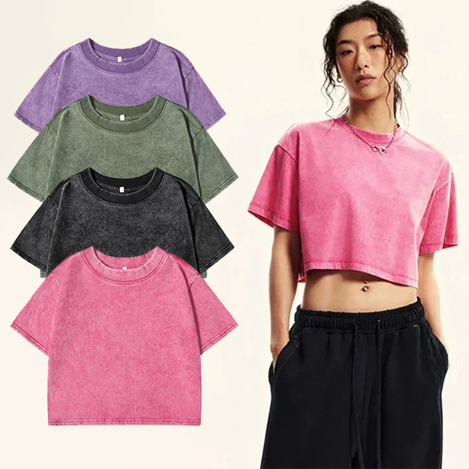  Solid Color Slim Washed T-Shirt Women Fashion Soft Cotton Tee Shirt Rhinestone Craft Short Sleeve Cool Clothing Female 