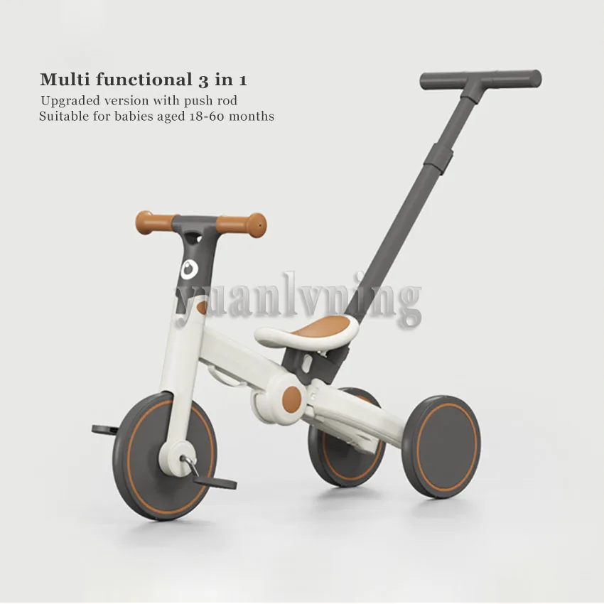 Children's Balance Car Pedalless Baby Learn To Walk Tricycle Entry Smart Hand Push Double Choice Toy Car