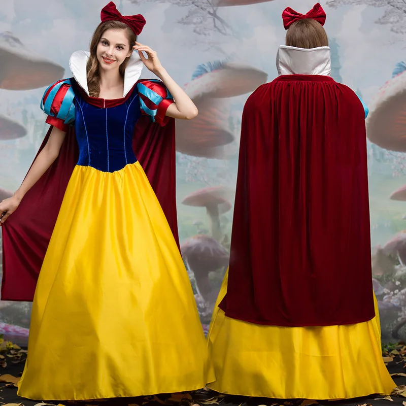 Classique fée T neige blanche loween Cosplay adulte Princ Dr cendrillon bleu ay fée T Costume robe de bal