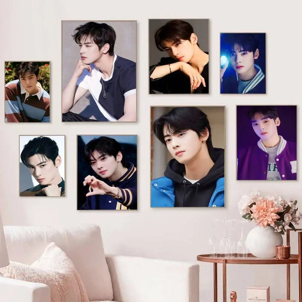 Hot Actor C-Cha E-Eun Woo Posters Self Adhesive Waterproof Ideal For Living Room Bedroom Bar Decoration