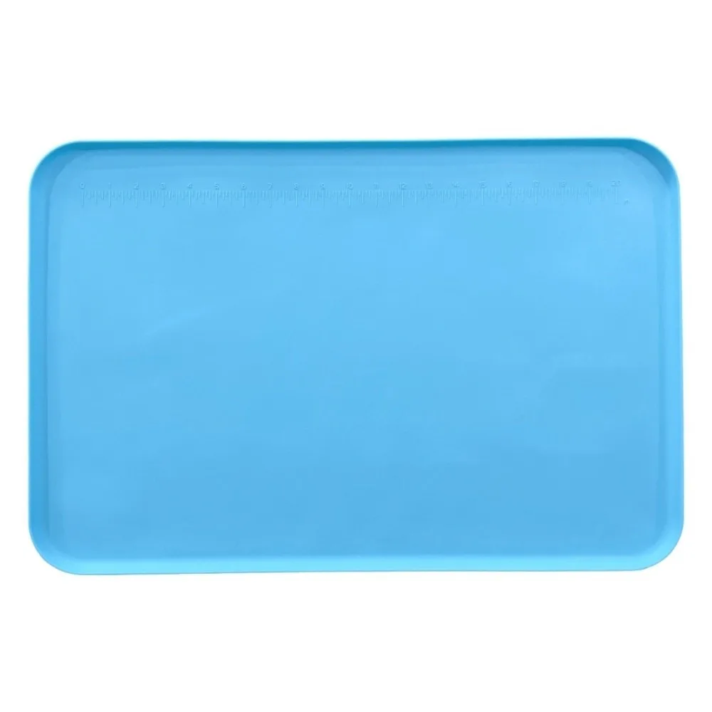 Silicone Painting Mat Large Non-Slip DIY Craft Tray with Raised Sides Easy To Clean Graffiti Clay Art Pad