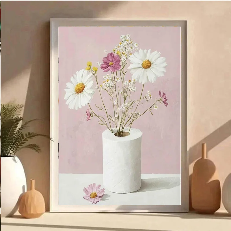 AB Diamond DIY Diamond Painting Kit, featuring roll paper and flower patterns, is ideal for adults and beginners.