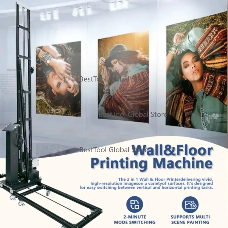

Po-rtable 2-in-1 Wall and Floor Pr-inter for 3-DUV Printing Up to 3.5M on Vari-ous Flat Surfaces for Indoor Outdoor Dec-oration