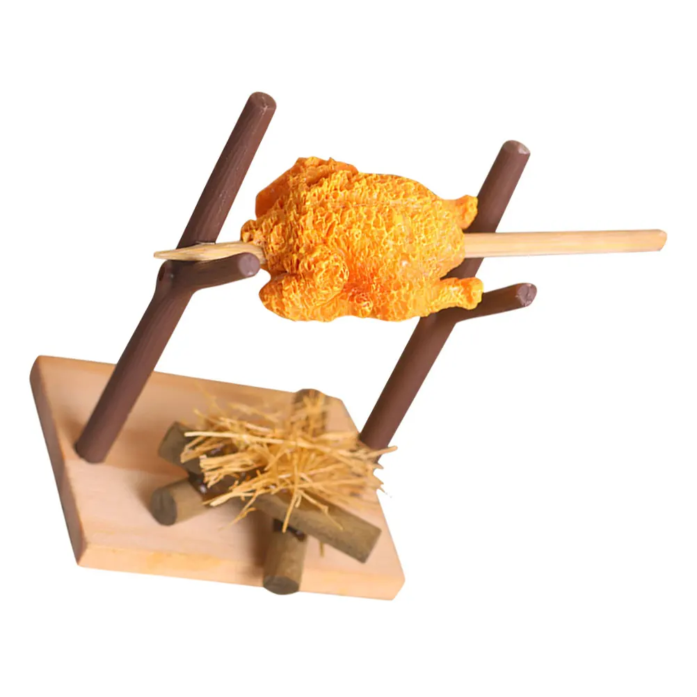 

1pcs Miniature BBQ Dollhouse Kitchen Pretend Food Palyset Props Grill Toy Playset Fake Food Accessories Mini Scene Decor