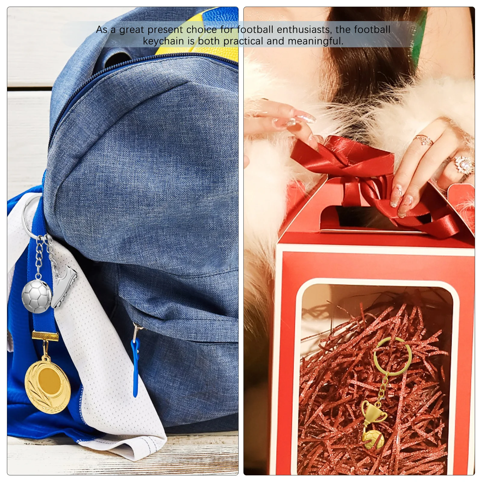 2 قطعة ثلاثية الأبعاد كرة القدم المفاتيح كيرينغ سلاسل المفاتيح Keyrings للرياضيين اكسسوارات محاكاة فريق الملحقات الرياضية
