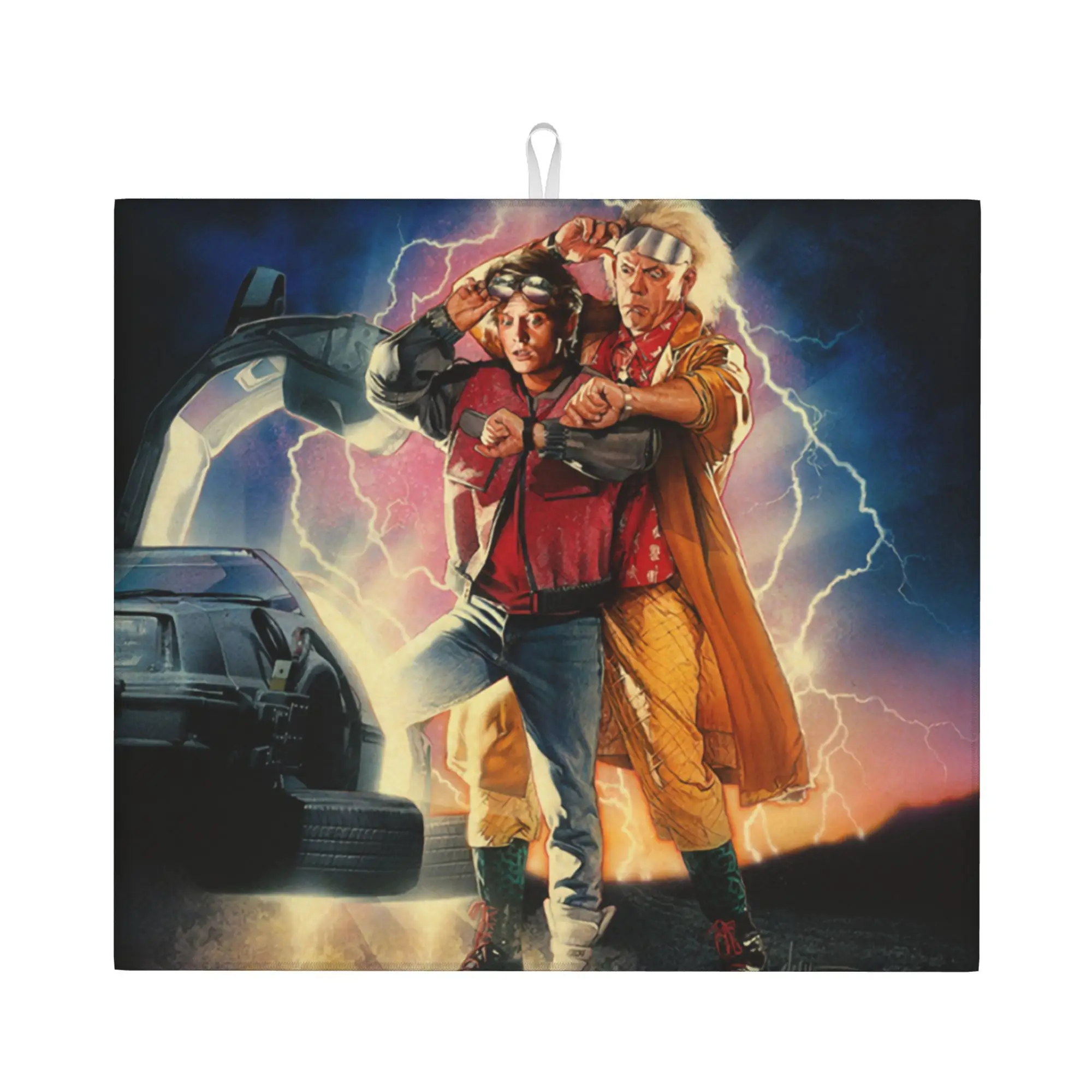 Drying Mat For Kitchen Marty And His Fusion Powered Future Barware Tableware Back To The Future Washable Kitchen Sink Drying Pad