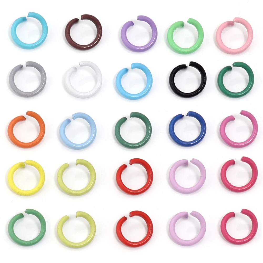 SAUVOO Iron Colorful Single Ring Split Open Jump Rings Connection for DIY Jewelry Making Findings Accessories Supplies