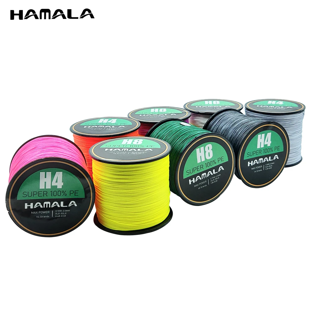 

HAMALA 1000M 500M 300M PE Braided Fishing Line 4 Strand 10-80LB Multifilament Fishing Line for Carp Fishing Wire