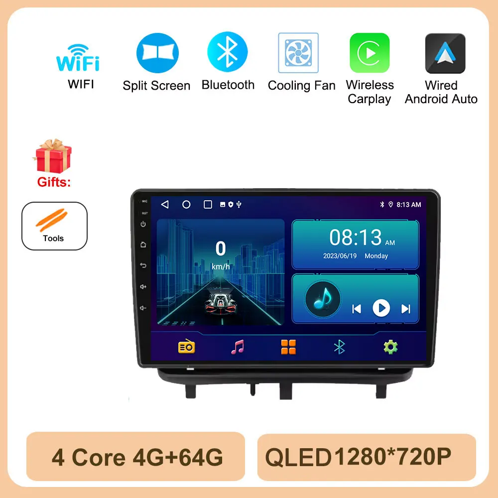 4G Autoradio voor Opel Corsa D 2007-2012 Multimedia Video Player Android 14 Draadloze Carplay Qled Scherm DSP Stereo GPS Navi