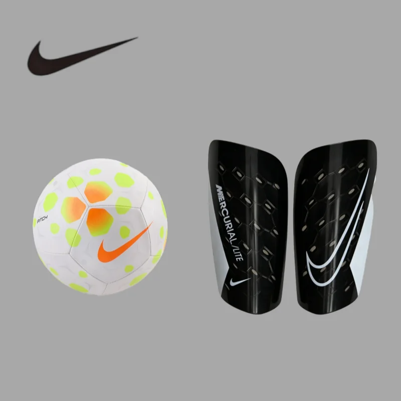 

Nike Winter Outdoor Set No.5 Football With M Size Cold Resistant Durable Shin GuardsHV6249-102+DN3611-010