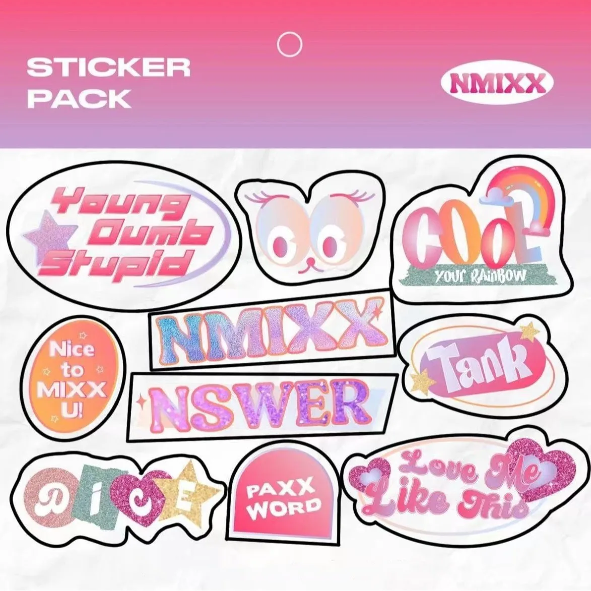 

KPOP NMIXX Cute Cartoon Stickers LILY HaeWon SullYoon Waterproof Stickers BAE JiWoo KyuJin Fans Collection Gifts Star Surround