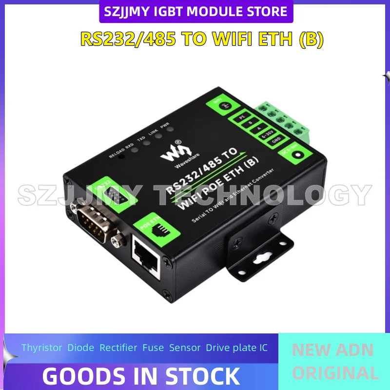 

RS232/485 к WiFi/Ethernet PoE Ethernet-порт Шлюз Modbus Промышленный последовательный сервер НОВЫЙ ОРИГИНАЛ НА СКЛАДЕ