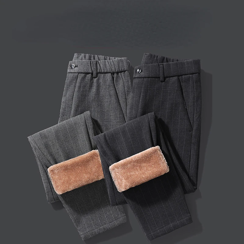 

Pants Men Winter Thicken Wool Harem Pants Male Classic Style Warm Oversize Trousers Male 2022 Casual Stripe Clothing G101