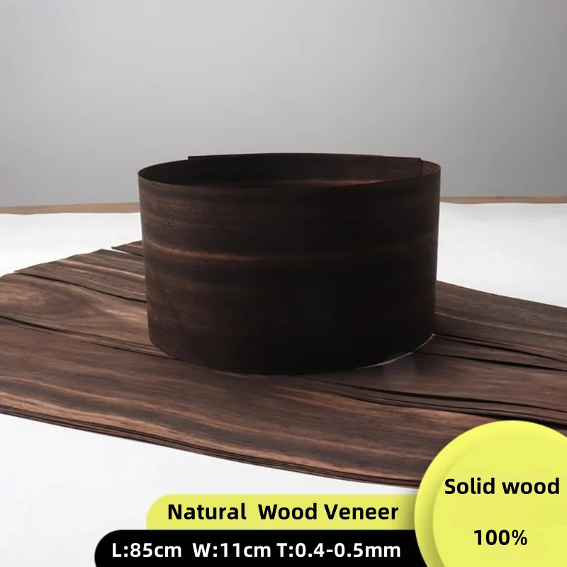 2psc 85*11cm T:0.4-0.5mm puur massief hout ebbenhout fineer gerenoreerde natuurlijke textuur voor meubeldecoratie (zonder niet-geweven stof)