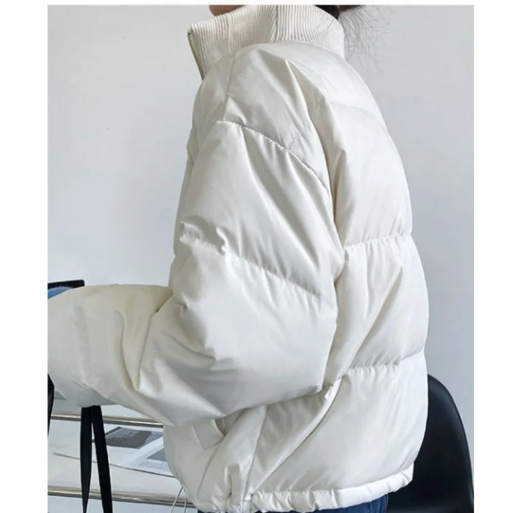 Standing Collar Cotton Coat for Women - Autumn and Winter Cotton Jacket and Coat