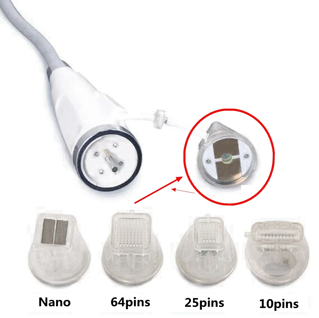 Disposable Fractional RF Cartridge Accessory 10/25/64 pins Nano Chip Gold Plated RF Microneedling Consumable