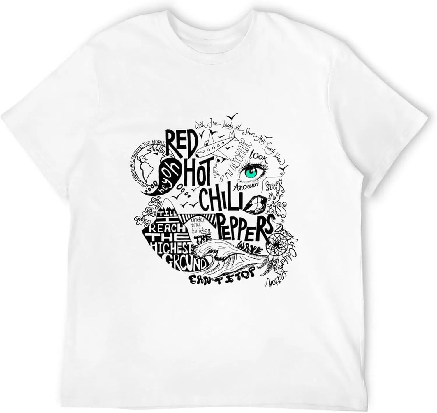 T Shirts for Men R H Chili Peppers Summer Tops Short Sleeve T-Shirts