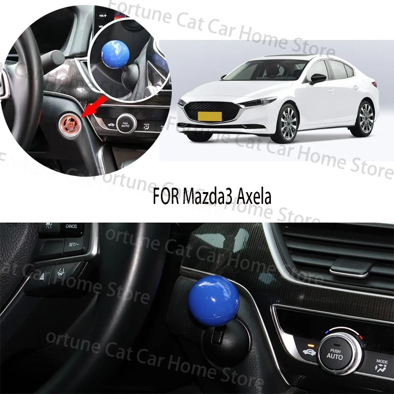 

FOR MAZDA3 AXELA car BUTTON START Modification of pull rod decorative ball All metal ball tie rod Circular