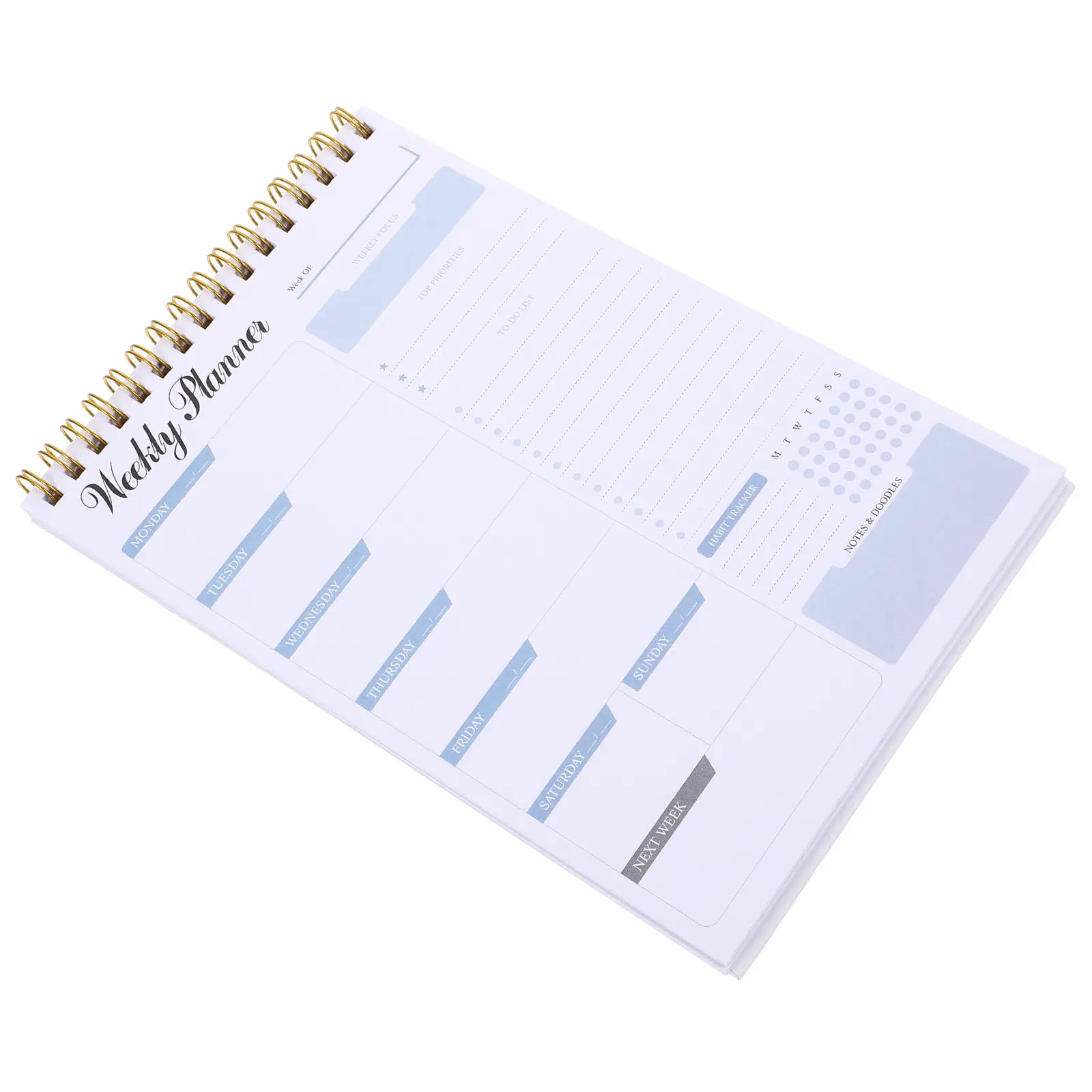 

Tear-Off Weekly Planner Notepad Aluminum Alloy Frame Smooth Writing Paper Daily Task Planner to Do List Memo Pad for Office Home