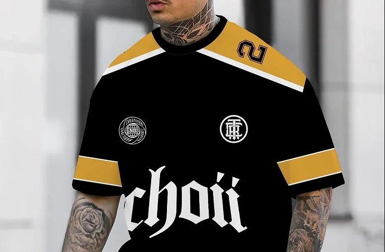 Moda 3d impresso no.24 padrão masculino camisa de manga curta respirável rua moda conjunto camiseta