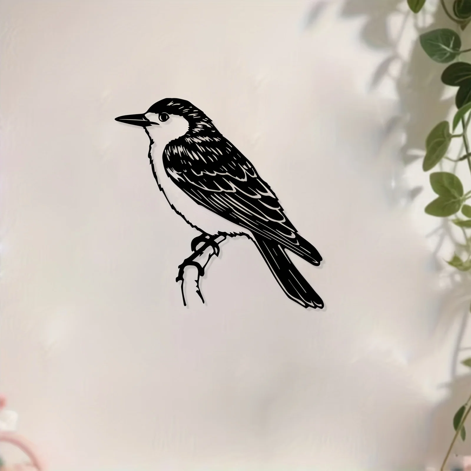 Realistic Bird Metal Wall Art, 2D Flat Laser Cut Avian Wildlife Silhouette Wall Sculpture, Boho Rustic Style,
