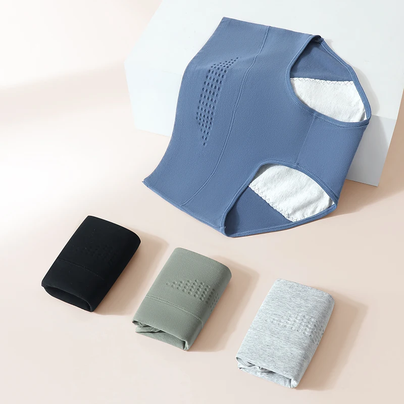 5 قطعة سراويل النساء الحيض توسيع فترة السراويل مانعة للتسرب الفسيولوجية عالية الخصر الملابس الداخلية ملابس داخلية قطنية حجم كبير ملخصات الإناث #3