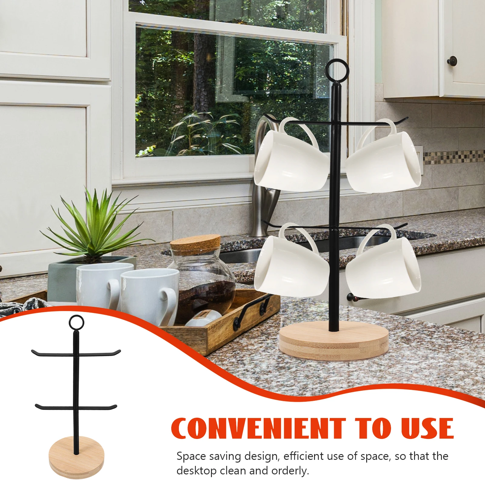 

Coffee Cup Lid Storage Rack Organizer Kitchen Tabletop Cover Holder Cups Lids Vertical Mug Stand Counter Tumbler
