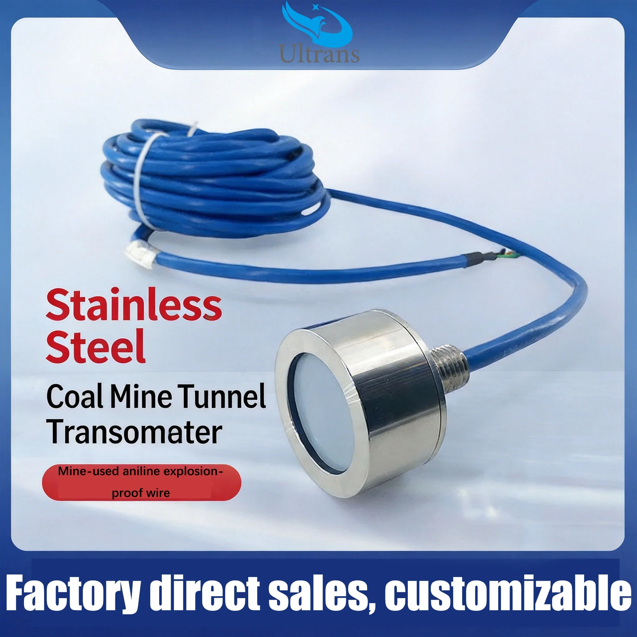 40KHz Ultrasonic Tunnel Anemometer Transducer FYA-40-12CA Stainless Steel Wind Speed and Direction Probe
